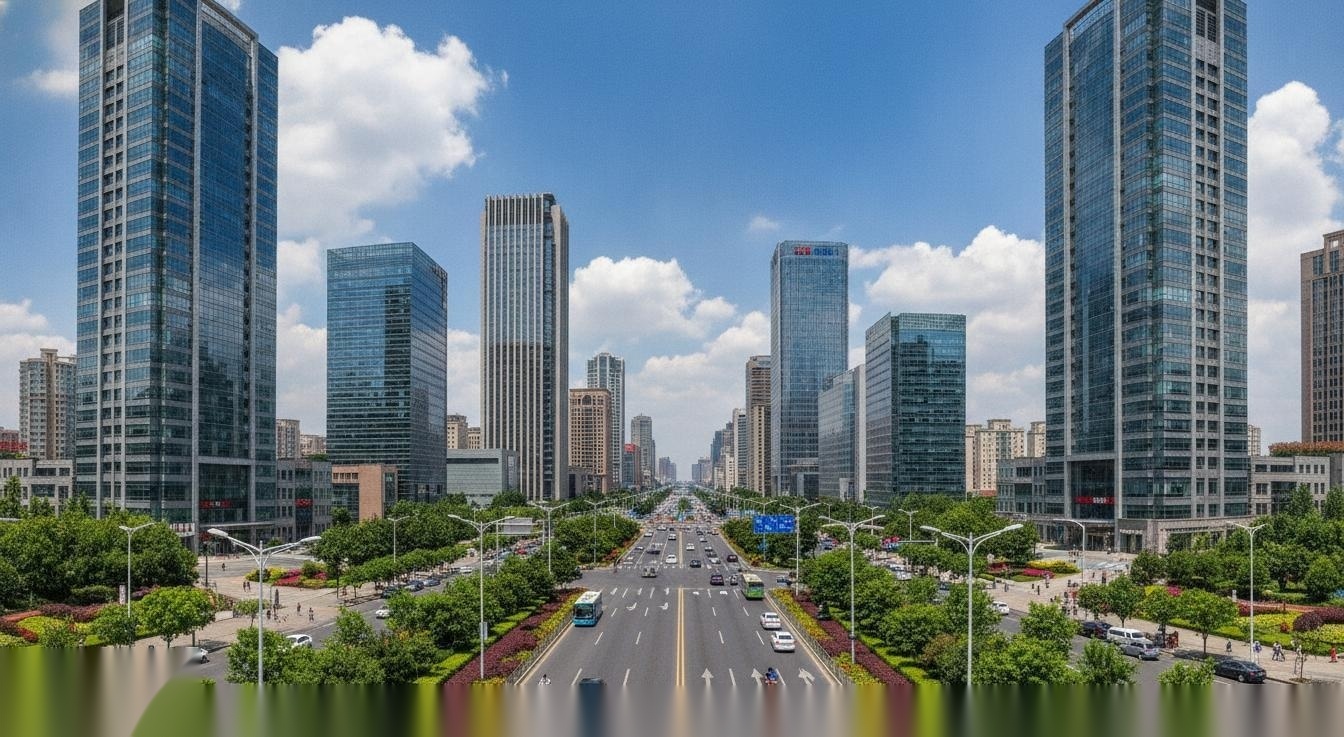 迈广高球网络科技太原迎泽大街城市风光